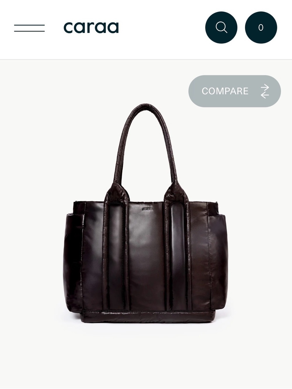 CARAA BABY TOTE COTTON IN BLACK